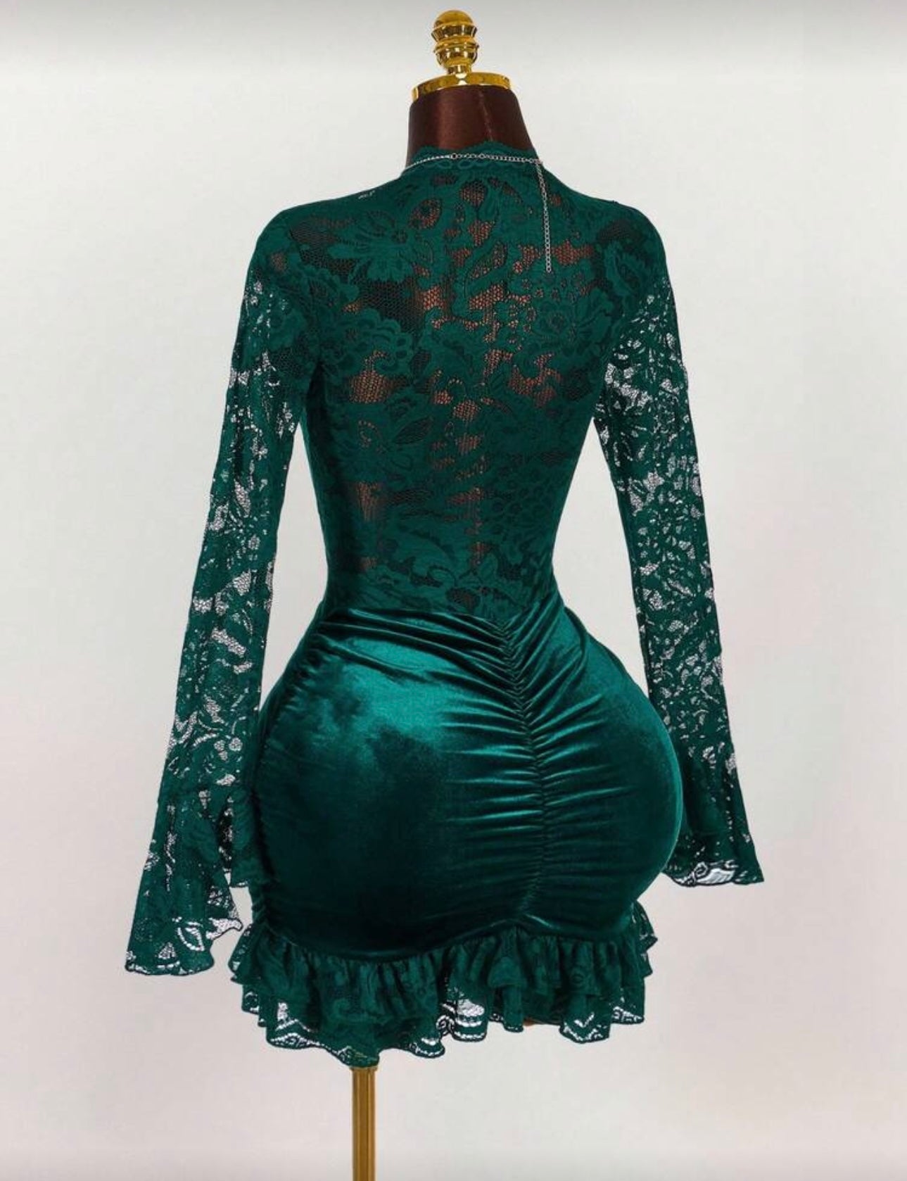 Sexy Vibe Deep V Waist Cinched Bodycon Mini Dress Red Lace Dress