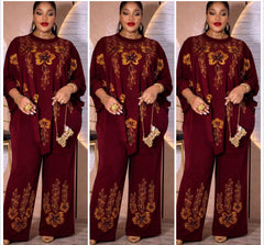 Turkish Style Lux Two Piece Top and Pants Set